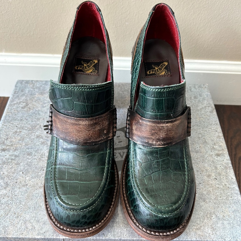 New with Box Freebird Bellevue Green Croco - Picture 3 of 9